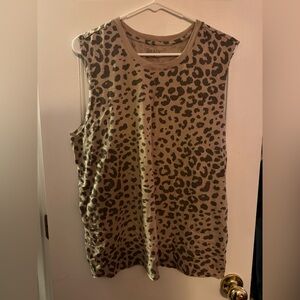 Zoe + Liv Animal Print Muscle Tee XL